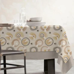 Nappe rectangulaire coton enduit (150 x 250 cm) Manhattan Beige