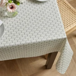 Nappe rectangulaire coton enduit (150 x 250 cm) Clara Grise