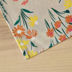 Nappe rectangulaire coton enduit (150 x 250 cm) Juliette Beige