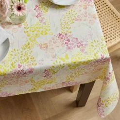 Nappe rectangulaire coton enduit (150 x 250 cm) Paquerettes Multicolore