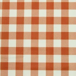 Nappe rectangulaire coton enduit (150 x 350 cm) Vichy Terracotta