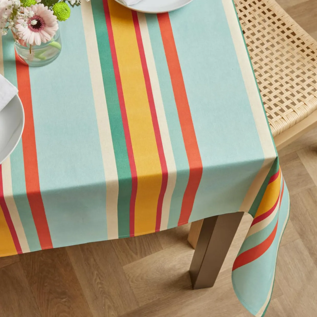 Nappe rectangulaire coton enduit (150 x 350 cm) Cervione Multicolore