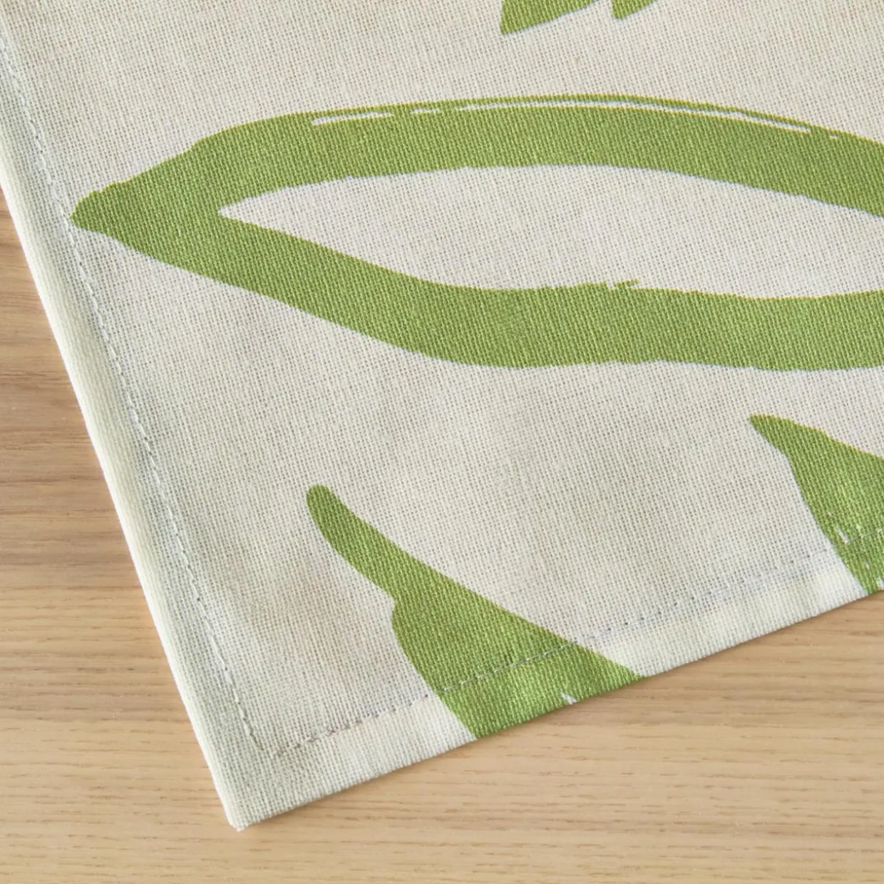 Nappe rectangulaire coton enduit (150 x 250 cm) Galice Vert eucalyptus