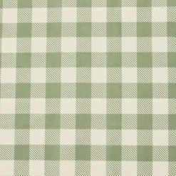 Nappe rectangulaire coton enduit (150 x 350 cm) Vichy Vert sauge