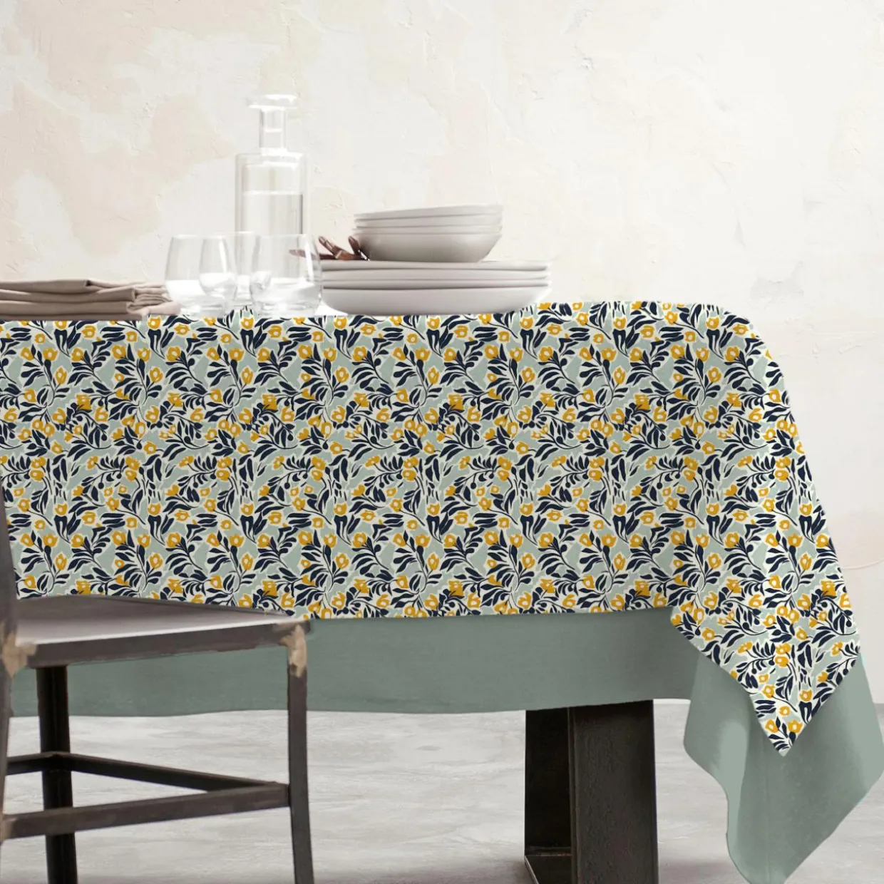 Nappe rectangulaire coton enduit (150 x 350 cm) Mafalda Multicolore