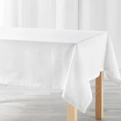 Nappe rectangulaire coton (140 x 240 cm) Charline Blanche