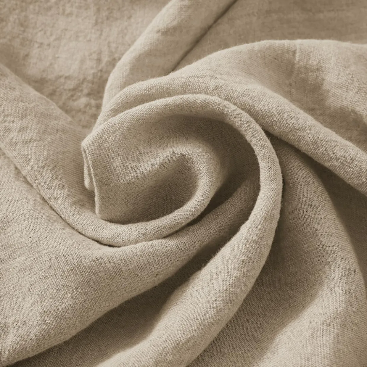 Nappe rectangulaire lin lavé (170 x 350 cm) Louise Beige