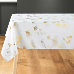 Nappe rectangulaire (150 x 300 cm) Bloomy Blanche