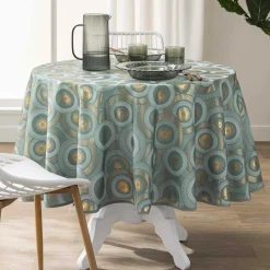 Nappe ronde anti tache (180 cm) Eclipse Vert Sauge