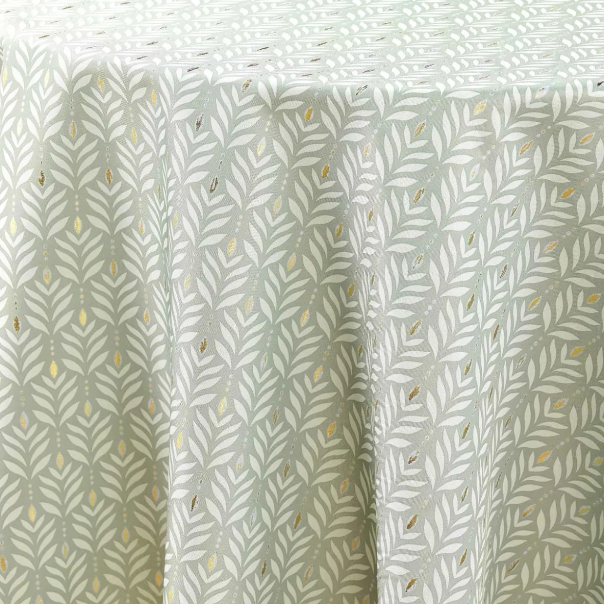 Nappe ronde anti tache (180 cm) Piana Vert sauge
