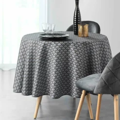 Nappe ronde anti tache (D180 cm) Artchic Gris anthracite