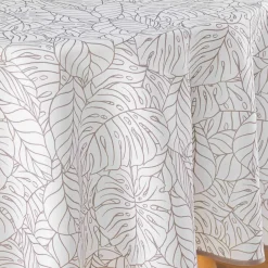 Nappe ronde anti-taches (D180 cm) Solea Blanche
