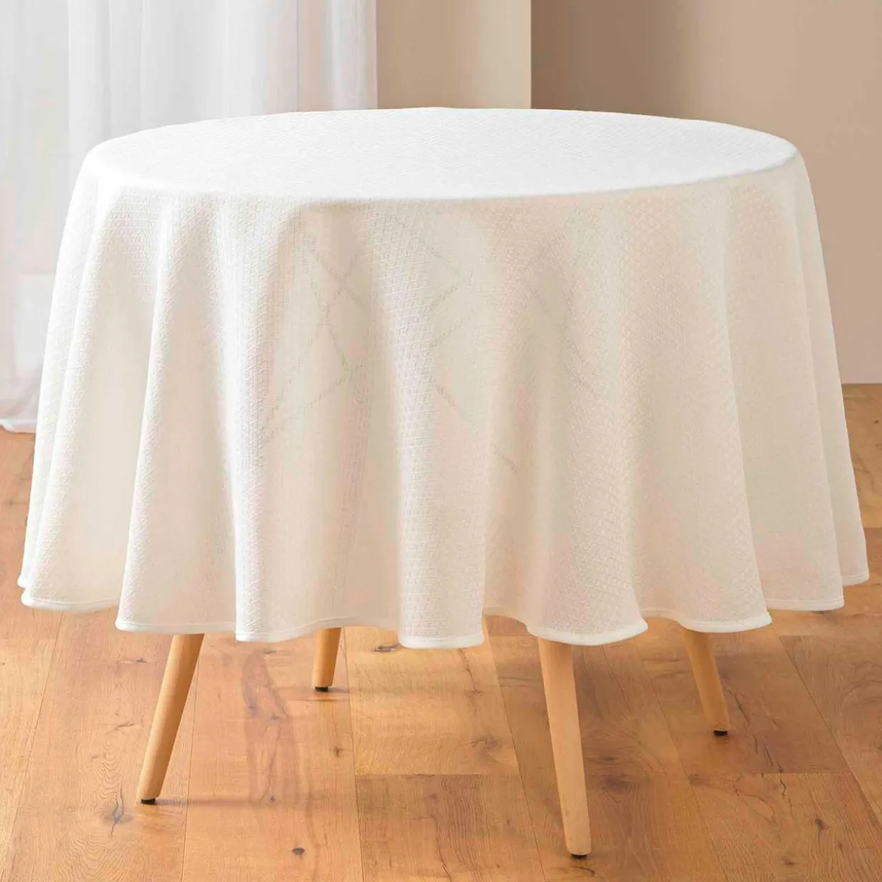 Nappe Ronde (180 cm) Stella Blanche