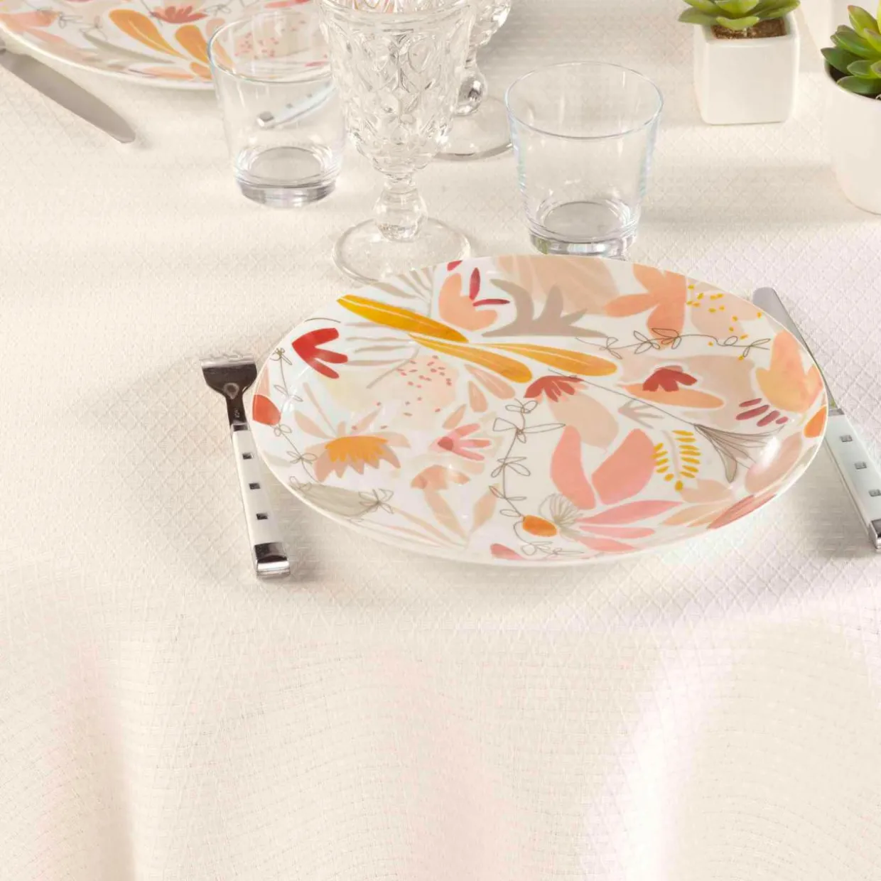Nappe Ronde (180 cm) Stella Blanche