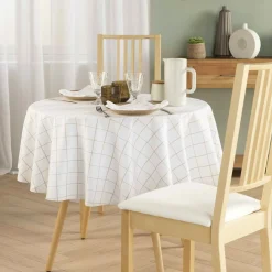 Nappe ronde coton (180 cm) Axel Blanche