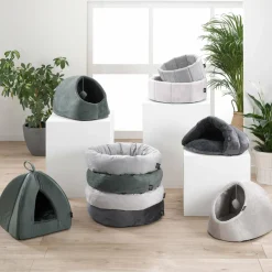 Niche d'intérieur avec jouet pour chat Sweet L35 cm Gris clair