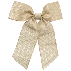 Nœud de Noël en jute (H24 cm) Élégance Doré