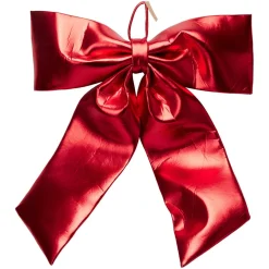 Nœud de Noël Géant (H80 cm) Shiny Rouge