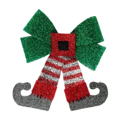 Nœud de Noël (H33 cm) Jambes lutin farceur