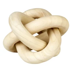 Nœud en bois à poser (15 x 15 cm) Chaîne Beige