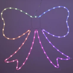 Nœud papillon lumineux néon 71 LED H60 cm Multicolore