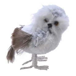 Oiseau à suspendre (H10 cm) Hibou Gris