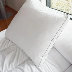 Oreiller carré ajustable (65 x 65 cm) Sensation Duvet Blanc