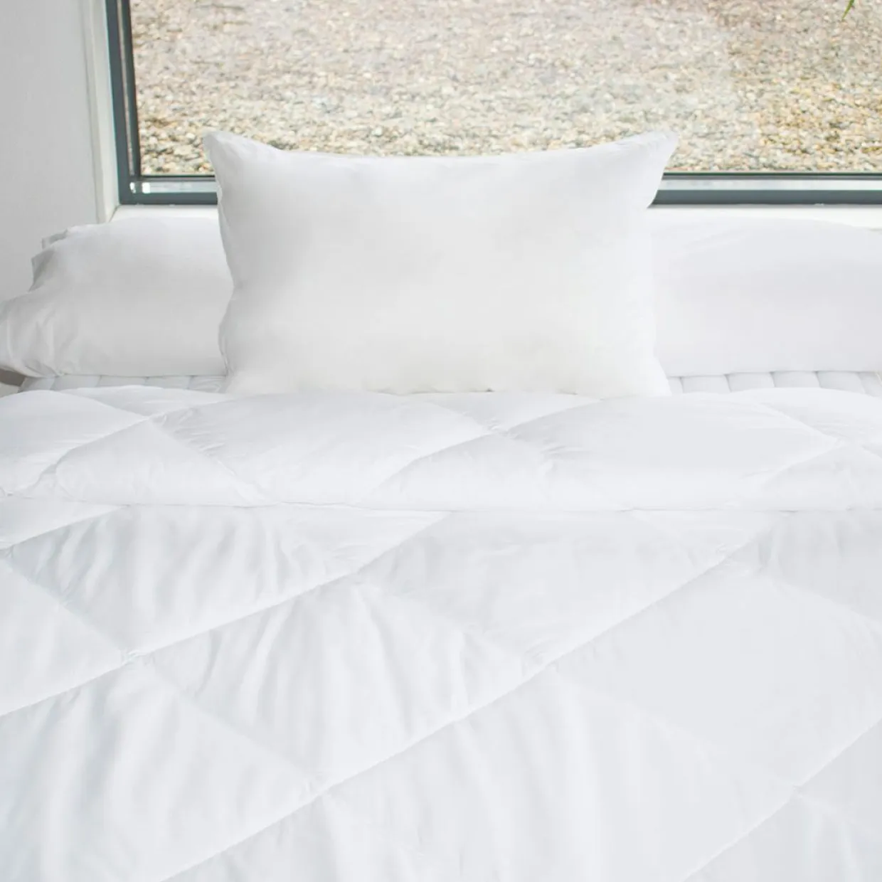 Oreiller rectangulaire ajustable (50 x 70 cm) Mémoire de forme Blanc