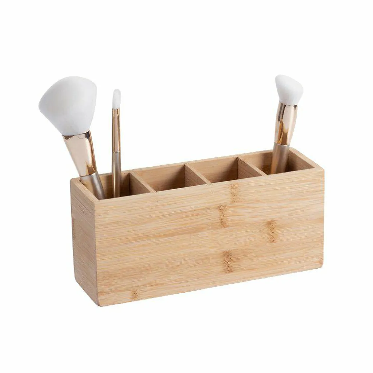 Organisateur de maquillage 4 compartiments Bambou