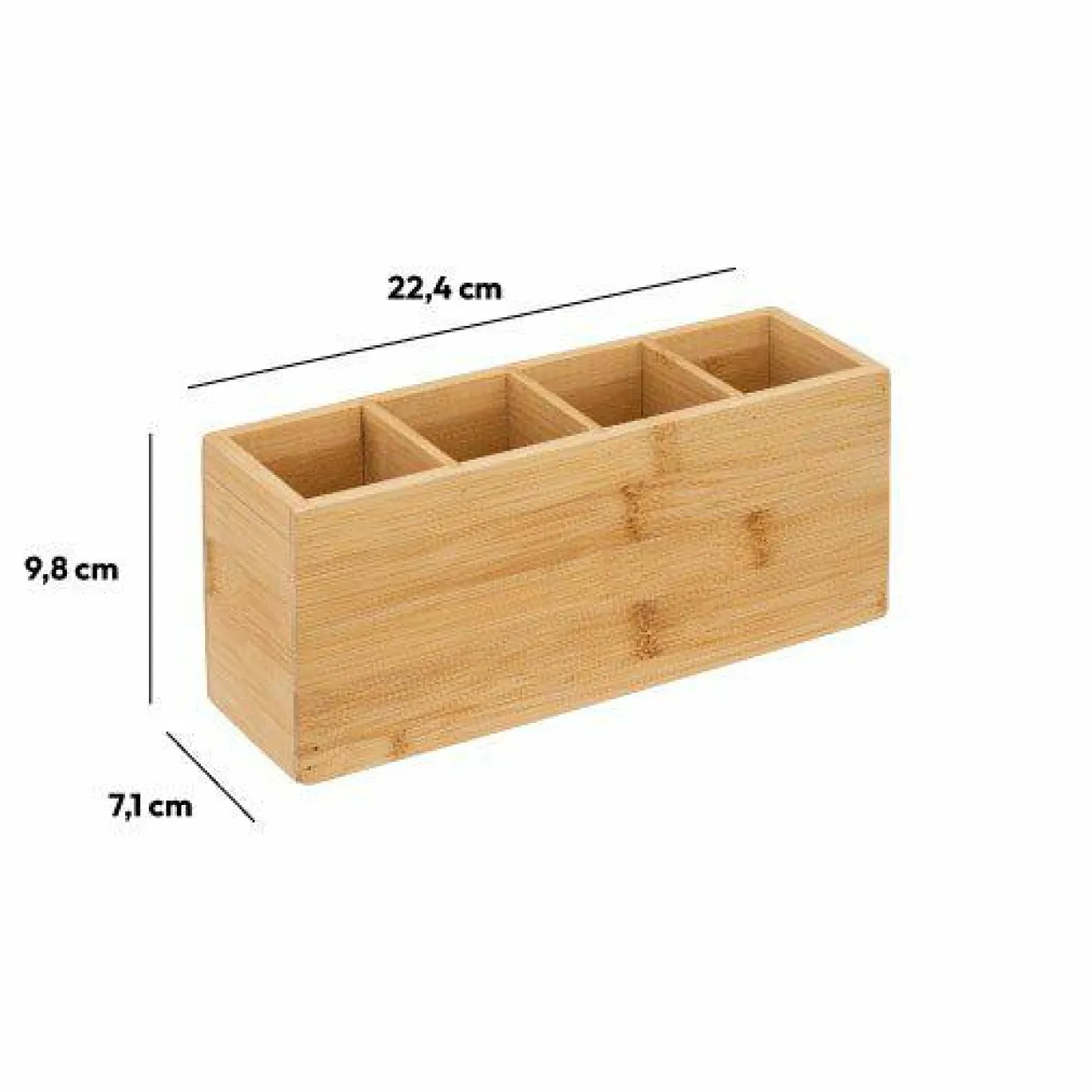 Organisateur de maquillage 4 compartiments Bambou