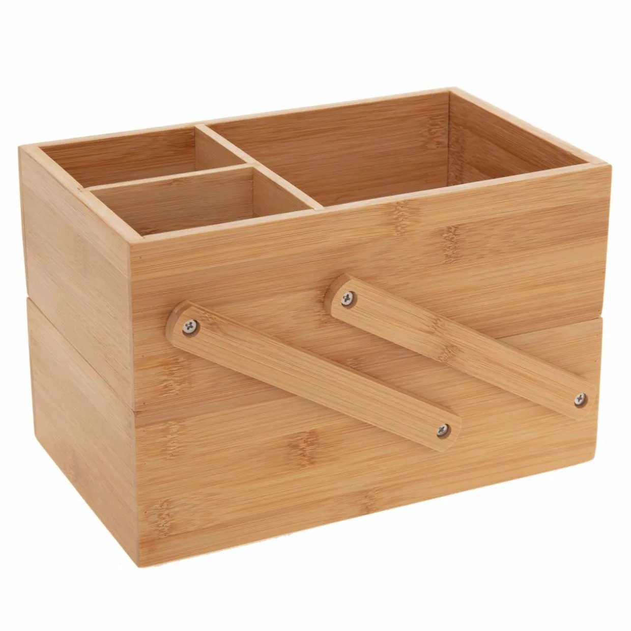 Organisateur de maquillage 2 niveaux Bambou