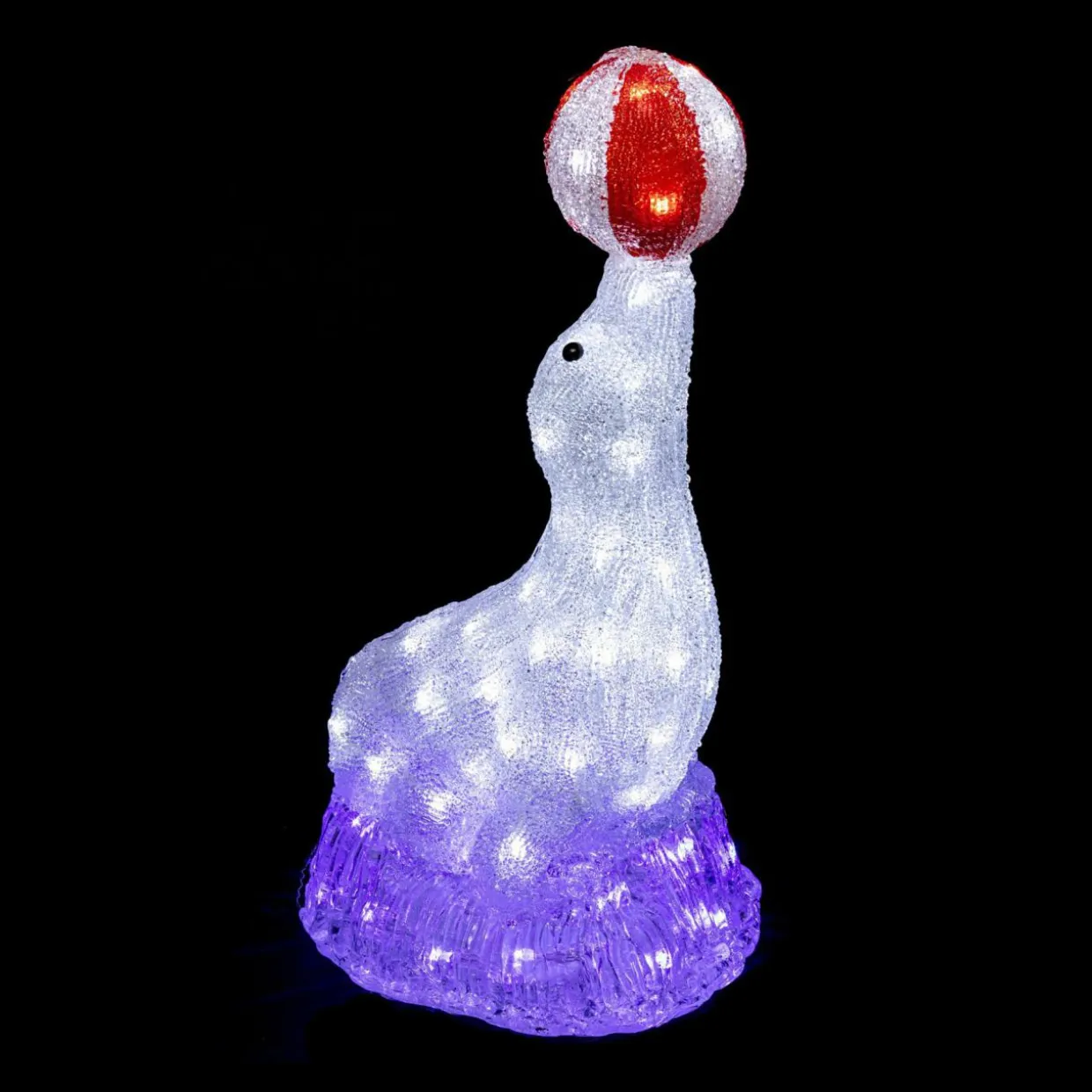 Otarie lumineuse 80 LED (H50 cm) Églantine blanc froid