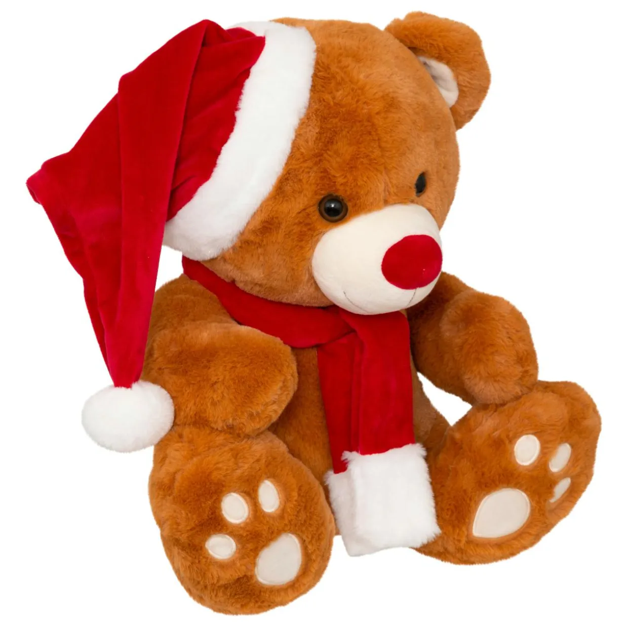 Ours en peluche (H50 cm) Loulou écharpe rouge
