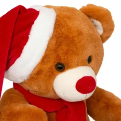 Ours en peluche (H50 cm) Loulou écharpe rouge