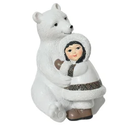 Ours polaire déco (H16 cm) Esquimau des Neige Blanc