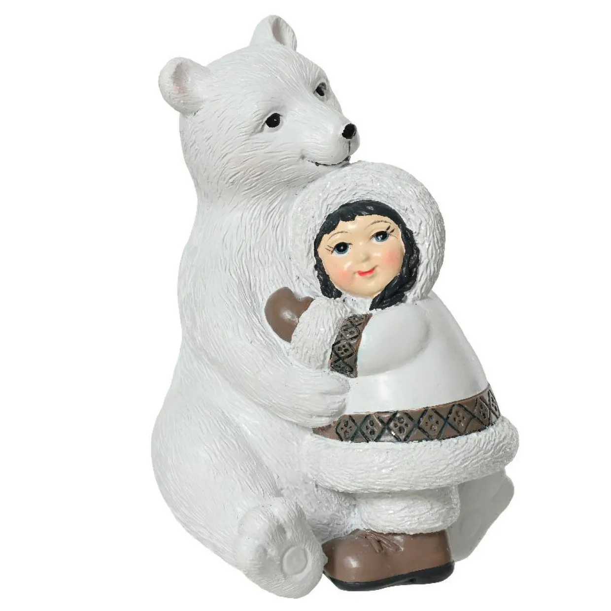 Ours polaire déco (H16 cm) Esquimau des Neige Blanc