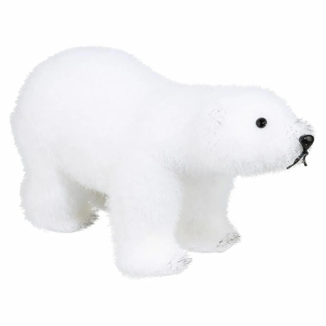 Ours polaire déco (H21 cm) Plume Blanc