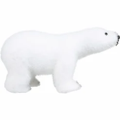 Ours polaire déco (H21 cm) Plume Blanc