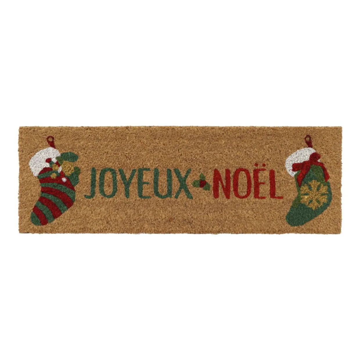 Paillasson de Noël coco (25 x 75 cm) Chaussettes de Noël Multicolore