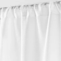 Paire de voilages passe-tringle (70 x 200 cm) Lissea Blanc