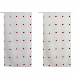 Paire de voilages passe-tringle (60 x 160 cm) Pointia Bordeaux