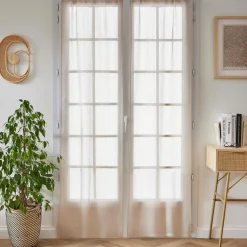 Paire de voilages passe-tringle (70 x 200 cm) Arthur Beige