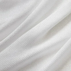 Paire de voilages passe-tringle effet lin (60 x 120 cm) Luca Blanc