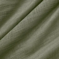 Paire de voilages passe-tringle effet lin (60 x 120 cm) Robin Vert Romarin