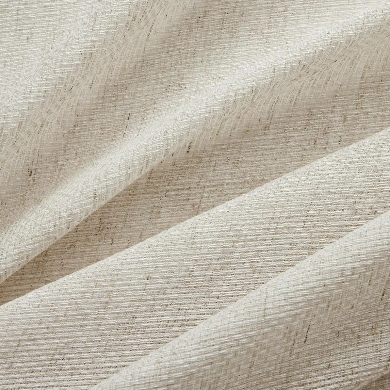 Paire de voilages passe-tringle effet lin (60 x 160 cm) Luca Beige