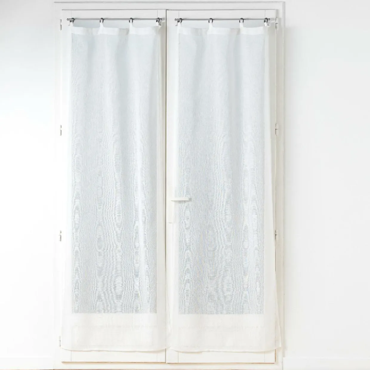 Paire de voilages tissés oeillets (70 x 200 cm) Davina Blanc