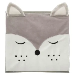 Panier de rangement enfant (29 x 29 cm) Renard Gris