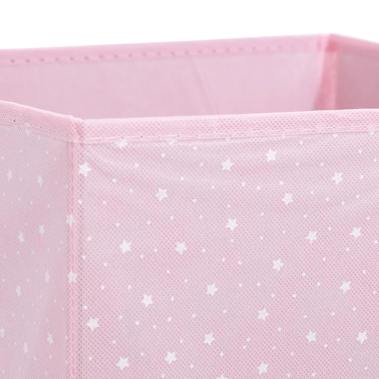 Panier de rangement enfant (29 x 29 cm) Etoiles Rose