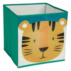 Panier de rangement enfant (29 x 29 cm) Tigre Vert