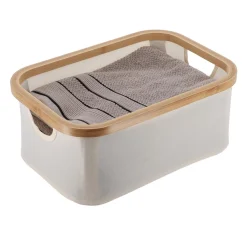 Panier de rangement pliable (L38 x H16 cm) Purebamboo Ecru